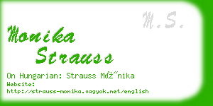 monika strauss business card